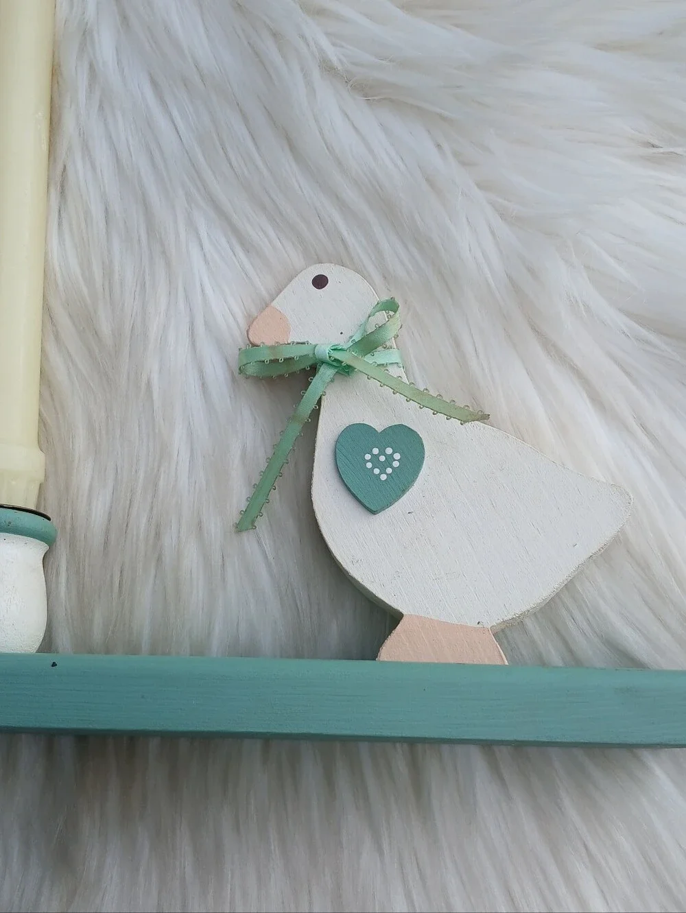 Candle Holder Country Goose Duck Bird Cottagecore Shabby Chic Farmhouse Decor